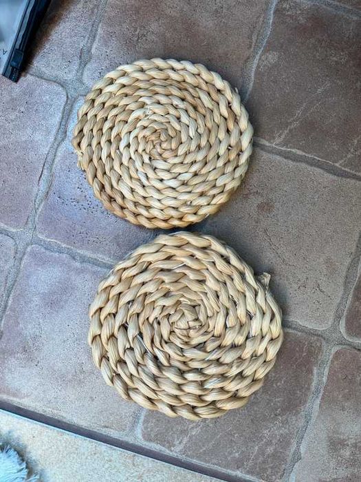 Podstawki 2szt. naturalne plecione na herbatę