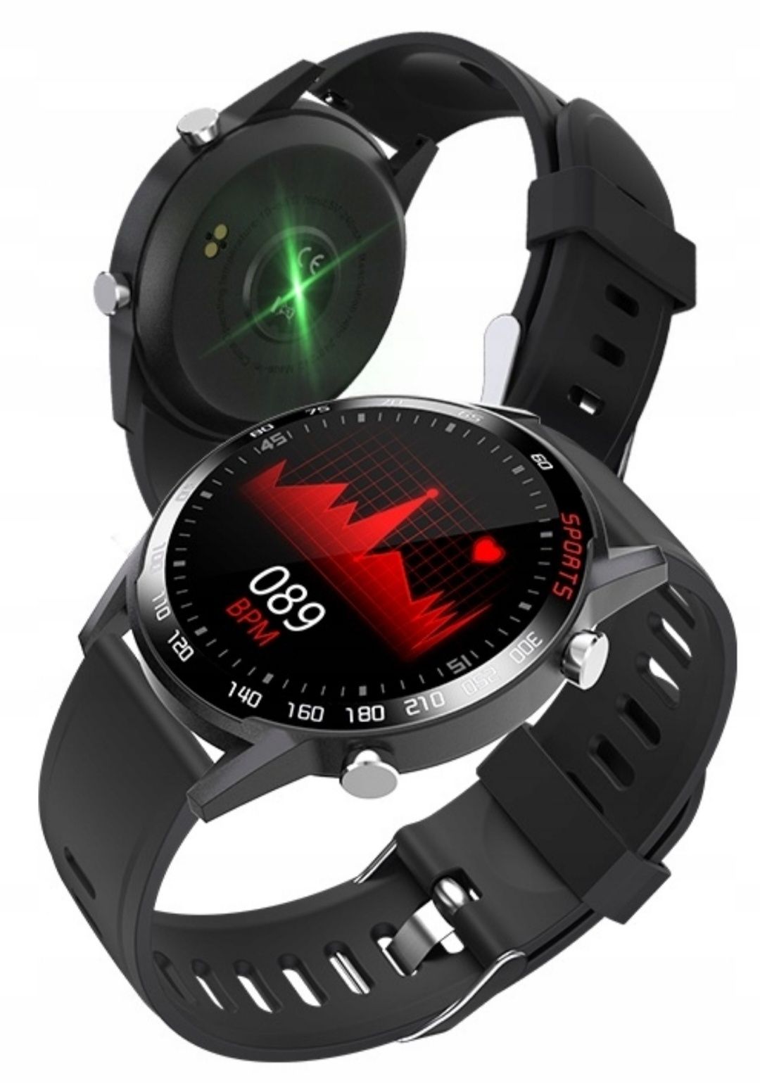 NOWY smartwatch Bemi Racer RC1 czarny zegarek IP67 tętno tlen