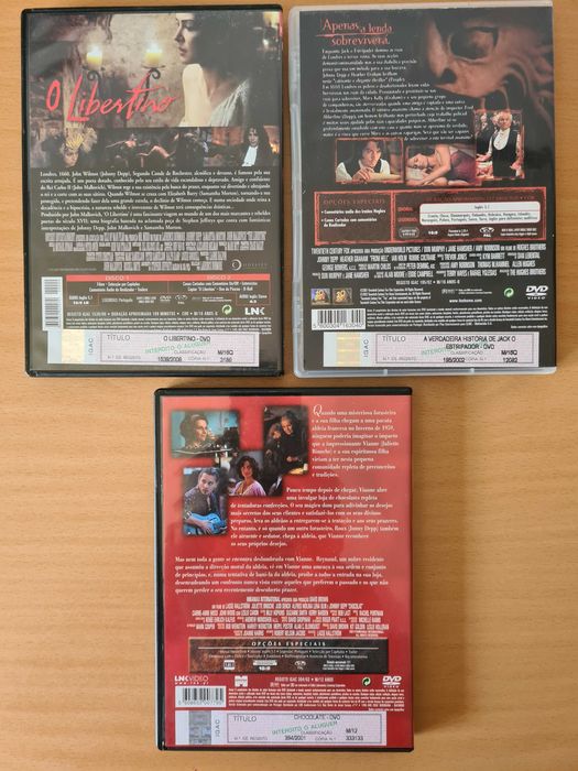 3 filmes em DVD com Johnny Depp