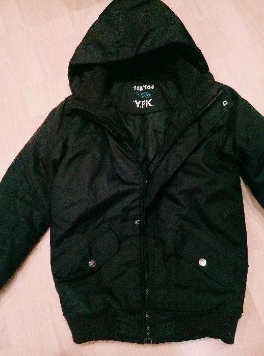Куртка черная зимняя фирма: Y.F.K. На рост 158/164 см