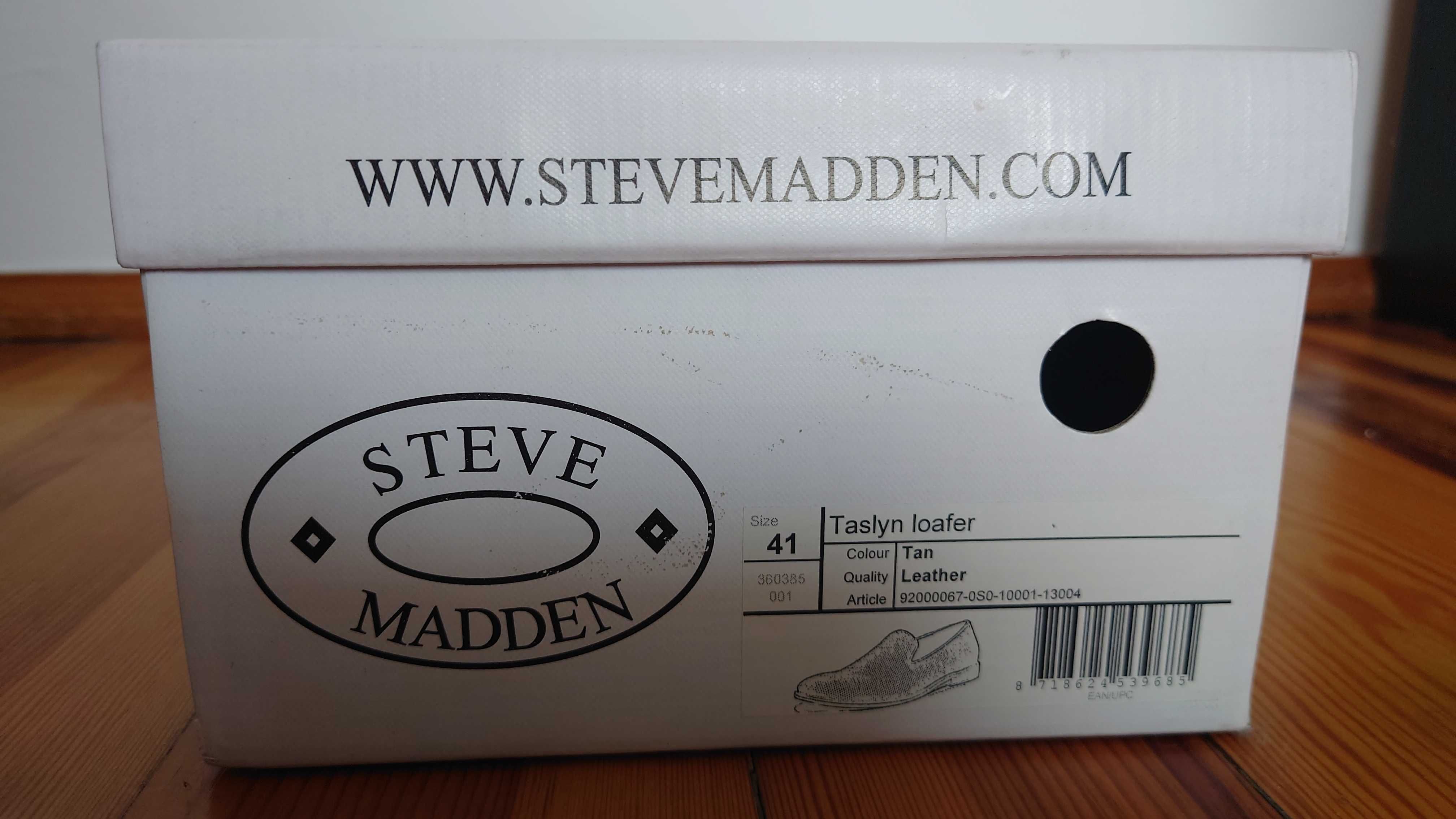 Półbuty męskie mokasyny wsuwane Steve Madden r. 41 brązowe