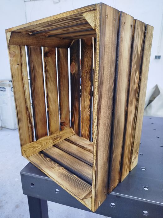 Skrzynka drewniana opalana skrzynka jedynka opalana