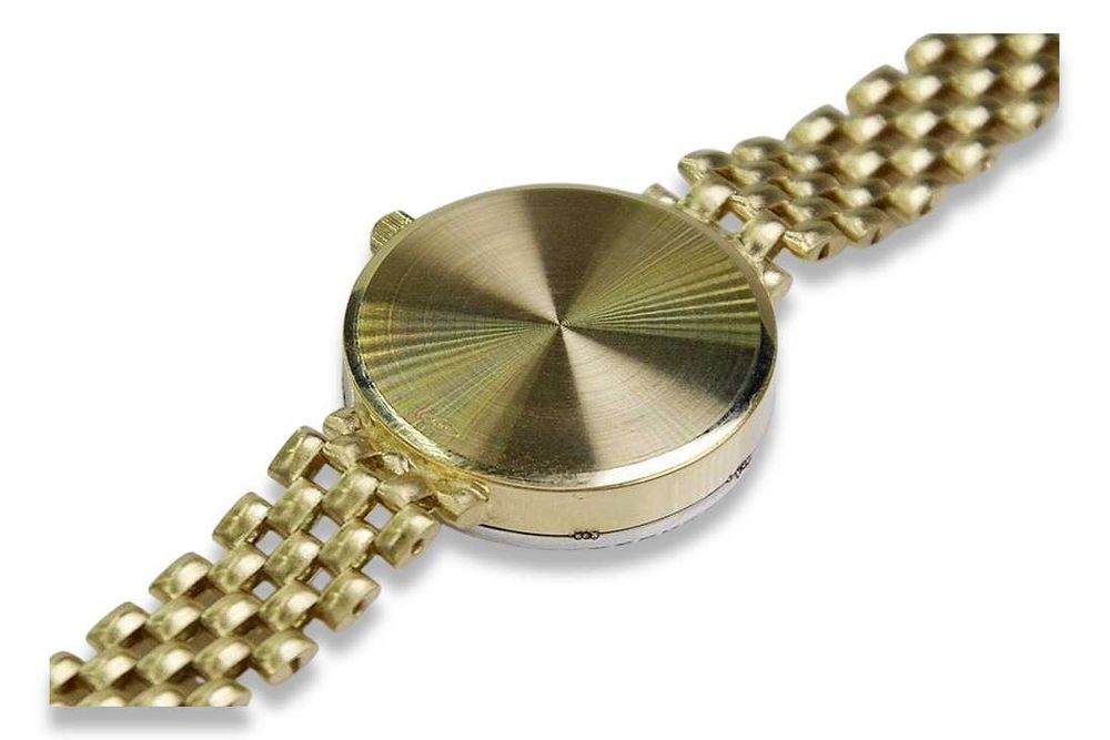 Prześliczny 14K 585 złoty damski zegarek Geneve lw101 WR