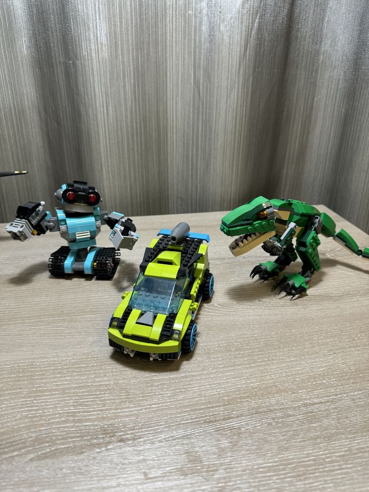 LEGO машина, динозавр, робот, самолеты