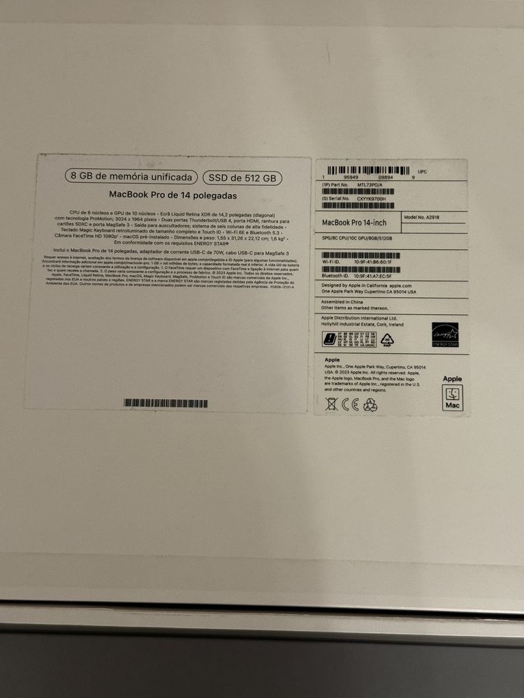 Macbook Pro 14” M3