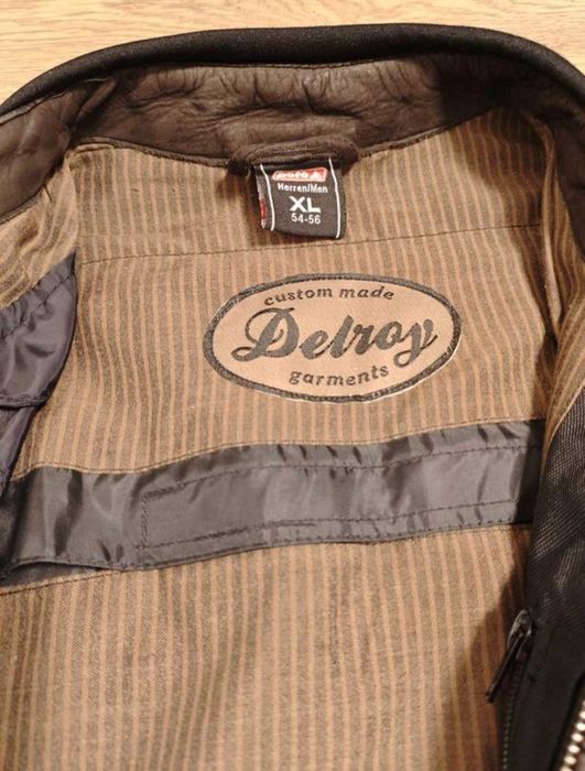 delroy р. xl коричнева шкіряна нубук куртка байкерська чоловіча мото