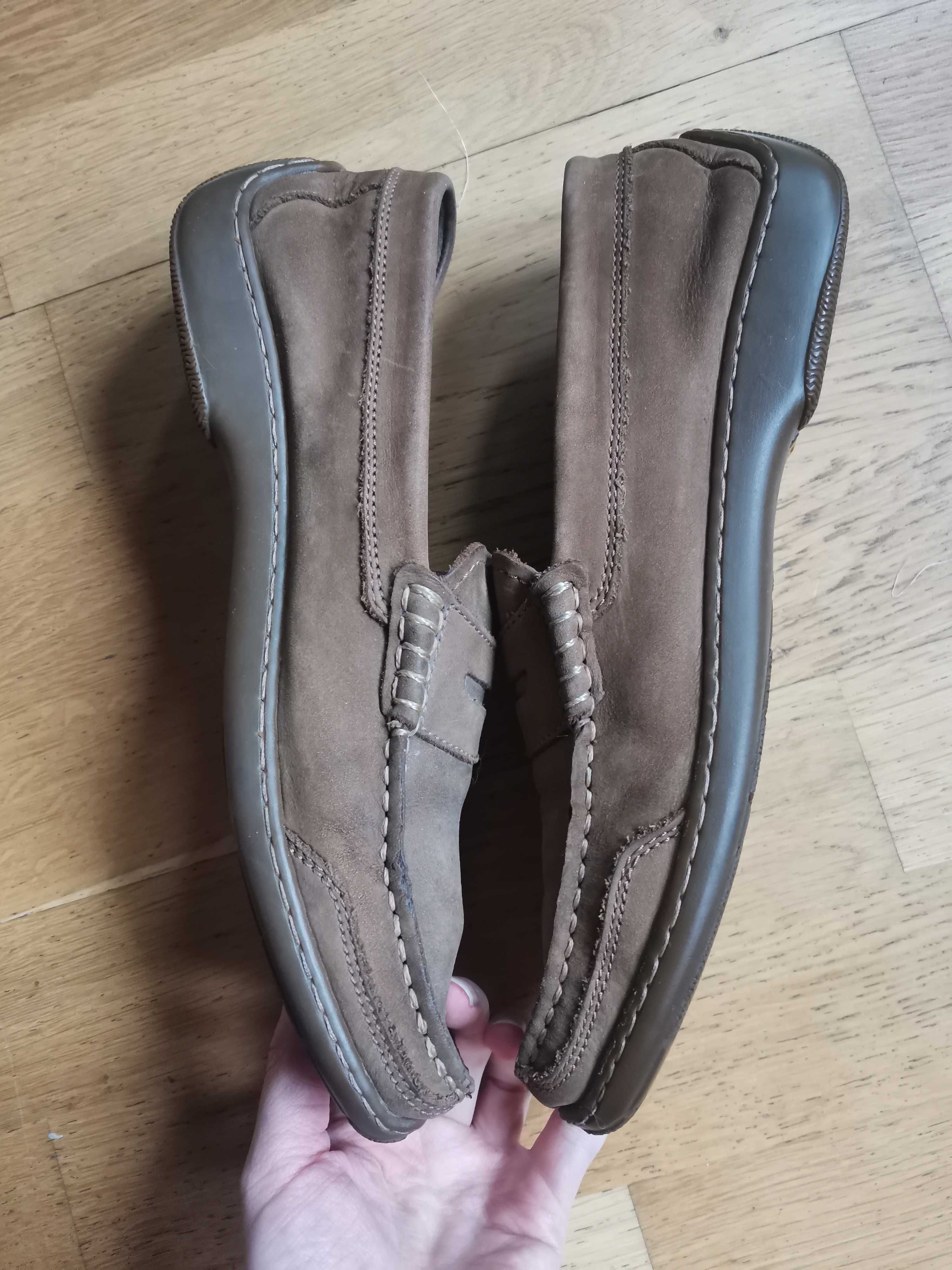 Buty skórzane mokasyny męskie 41,5