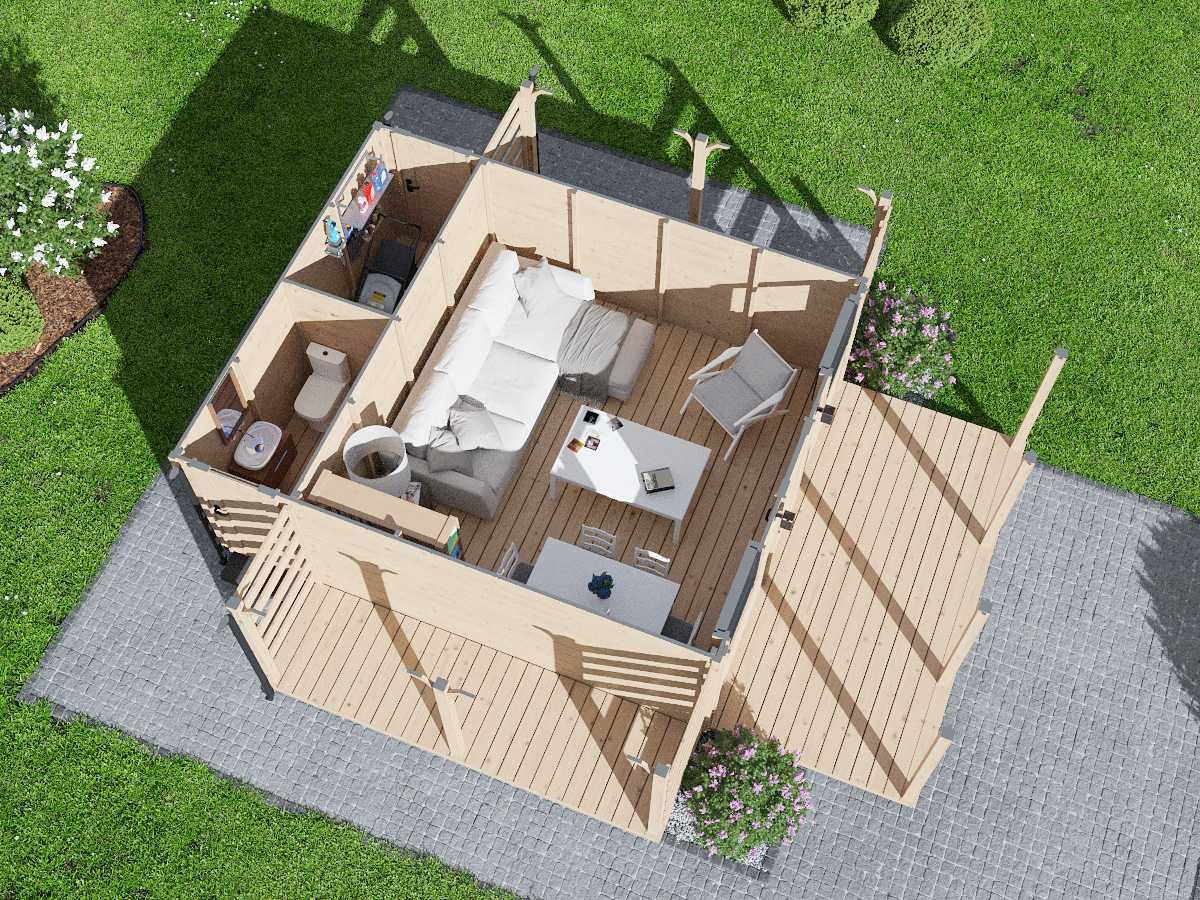 Domek 4x7m domek 4x5 taras 4x2 altana 4x4 domek 4x4 MDN5