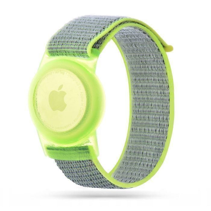 Tech-Protect Nylon For Kids Apple Airtag Lime