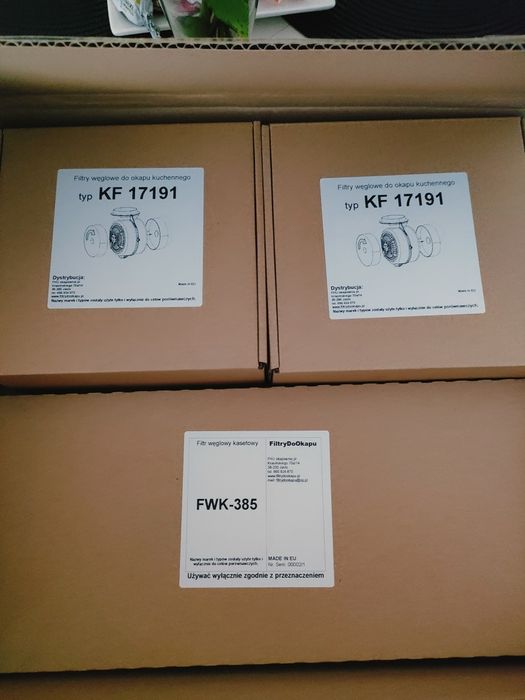 Filtry do okapu Amica KF 17191 i FWK - 385