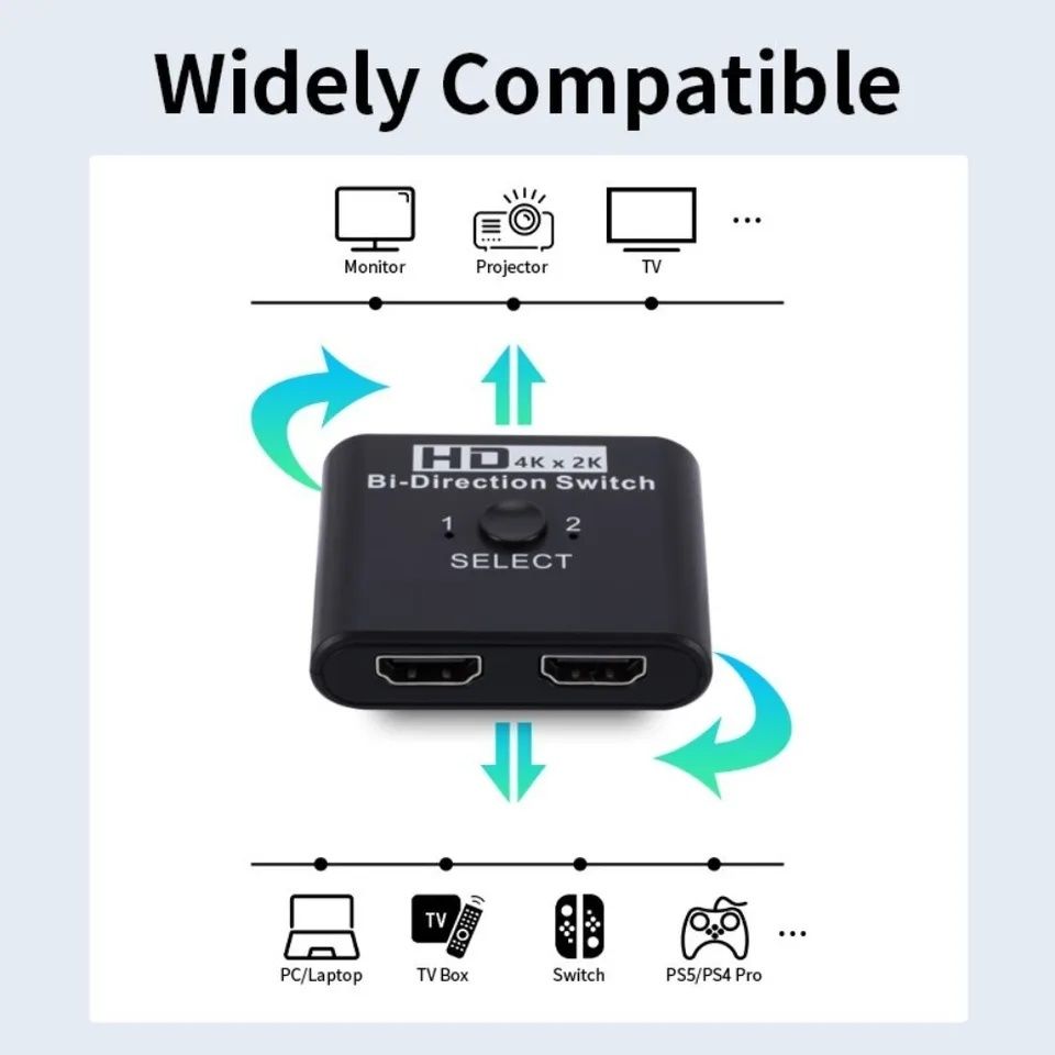 Переключатель  4K HDMI двунаправленный коммутатор двойник