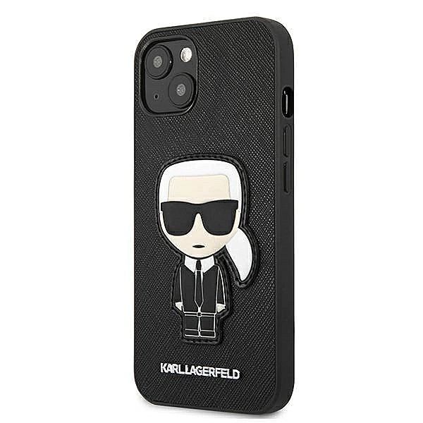Etui Karl Lagerfeld Saffiano Ikonik Karl's Patch na iPhone 13 mini - c