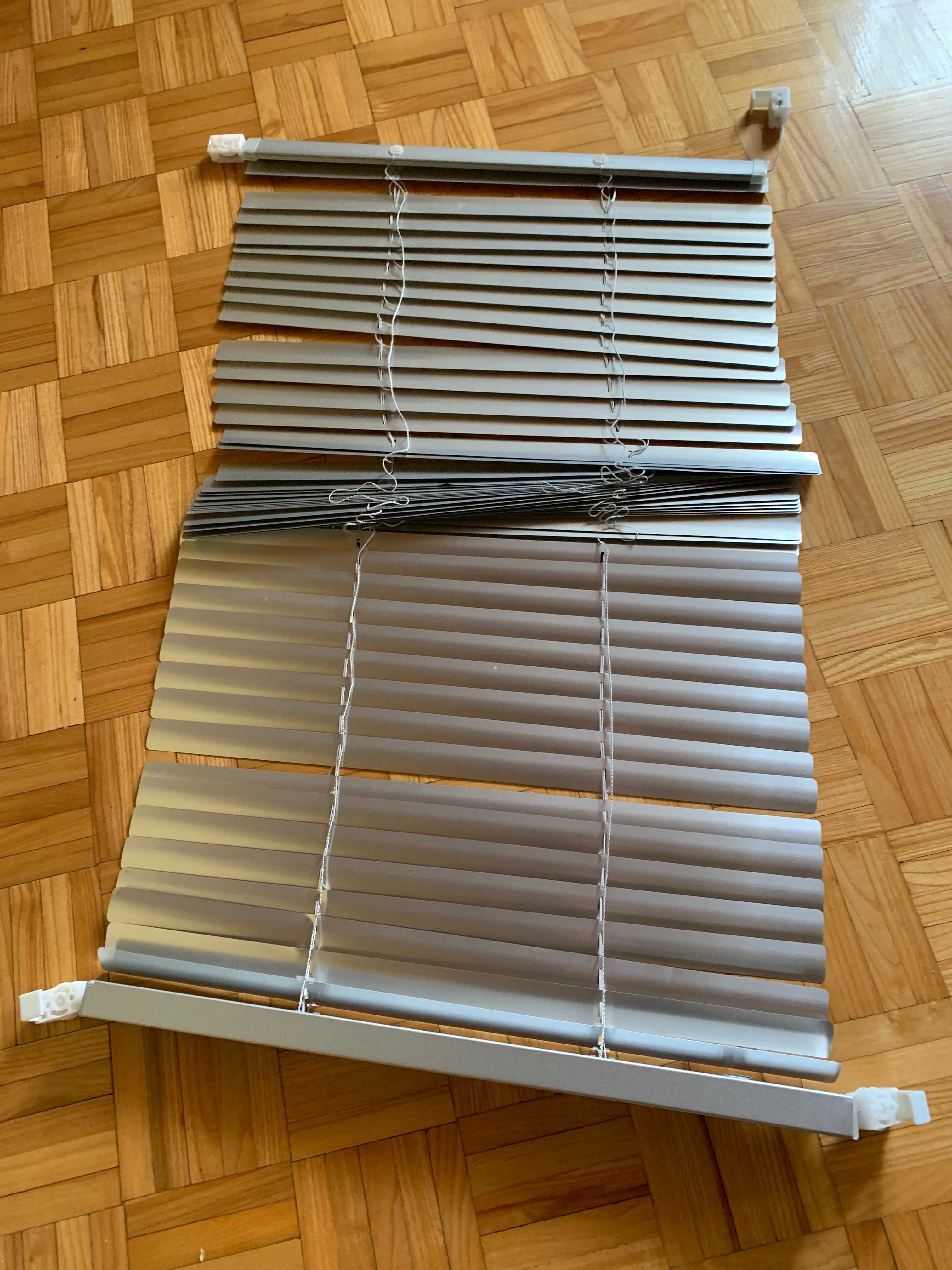 Żaluzja aluminiowa pozioma na okno szara roleta 50cm szara srebrna
