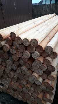 Słupki drewniane, toczone, palisada, paliki, okrąglaki - 260cm, fi 95