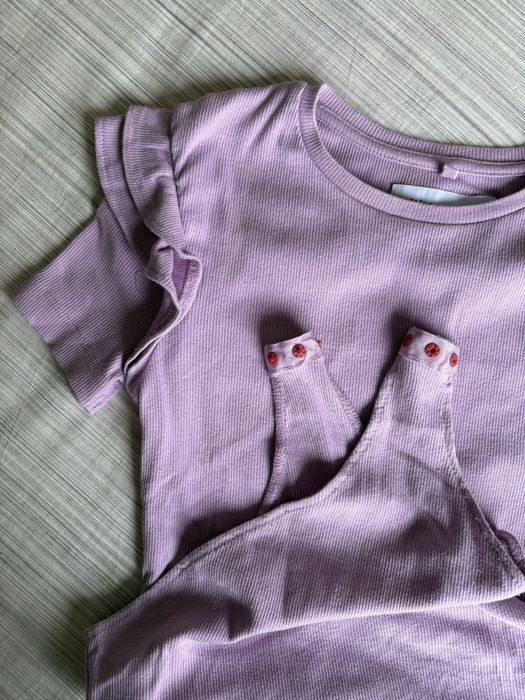 T-shirt body lilás com folhos Lefties