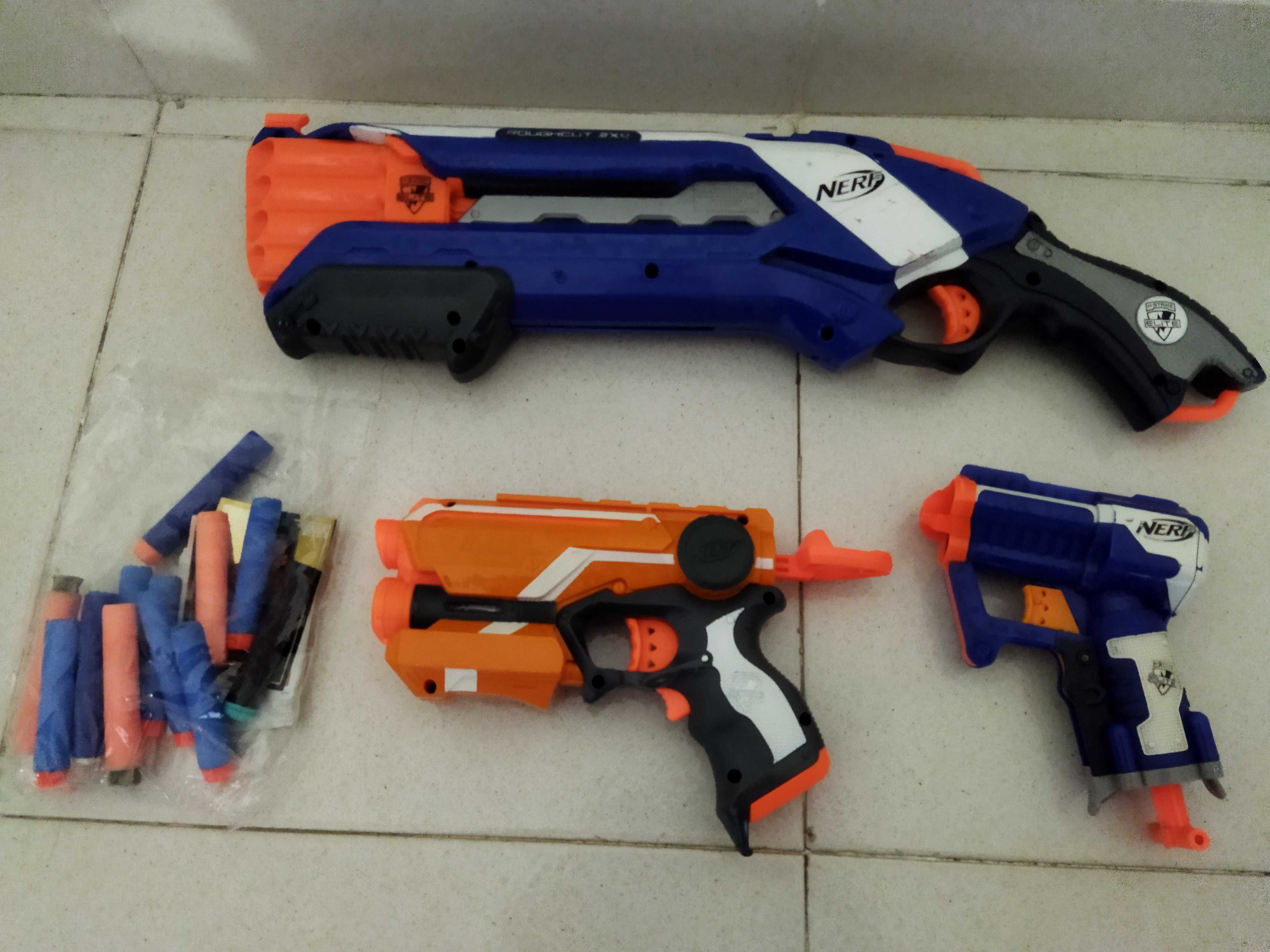 Pistolas NERF ( ROUGHCUT 2X4 ; FIRESTRIK; JOLT EX-1 ) + Dardos