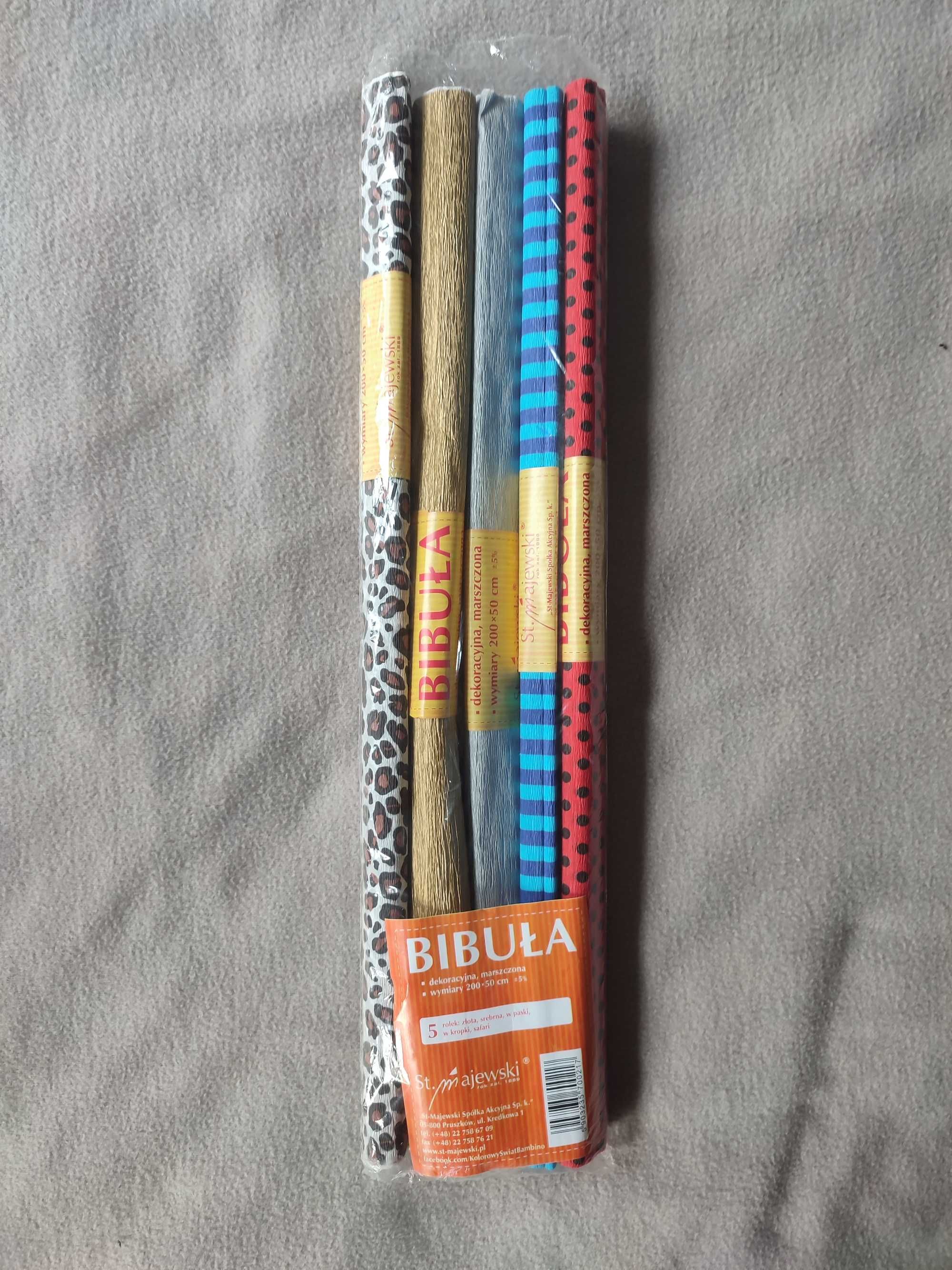 Bibuła Marszczona Karbowana 50x200cm 5 rolek