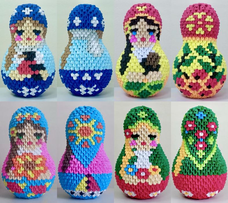 Матрешки модульное оригами на заказ