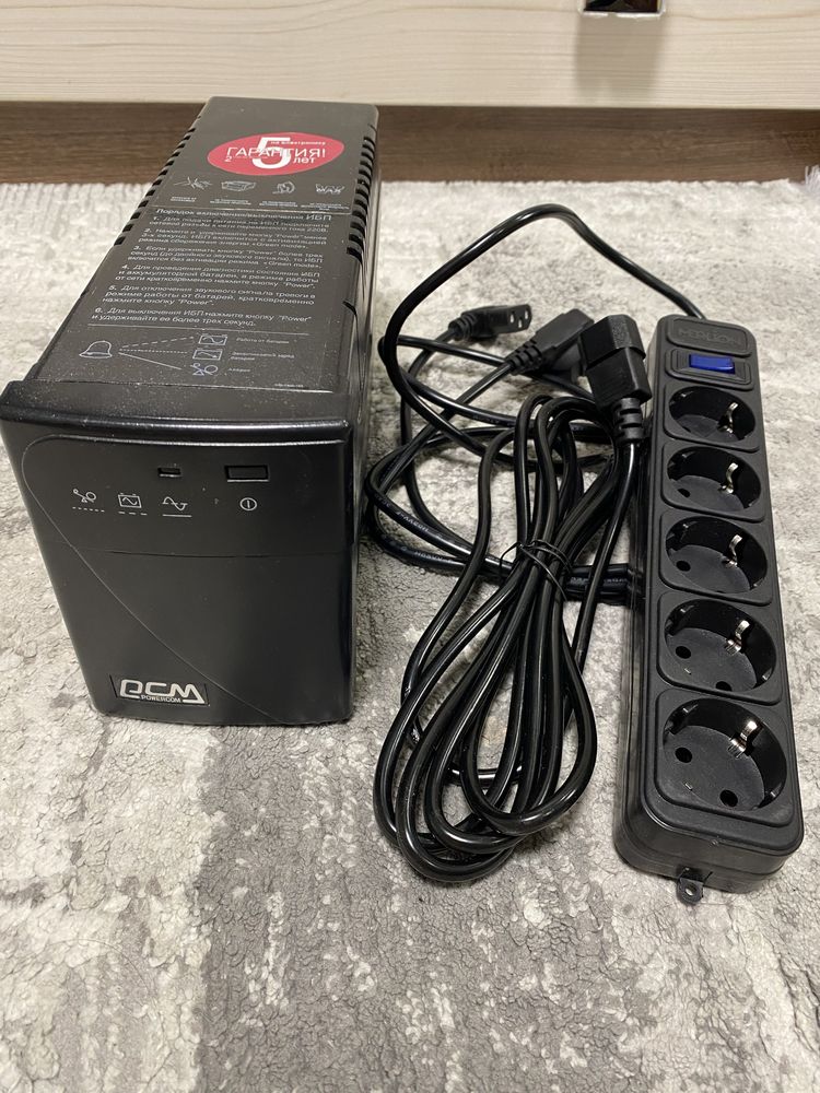 UPS ДБЖ Powercom BNT-800AP 480W новий акумулятор