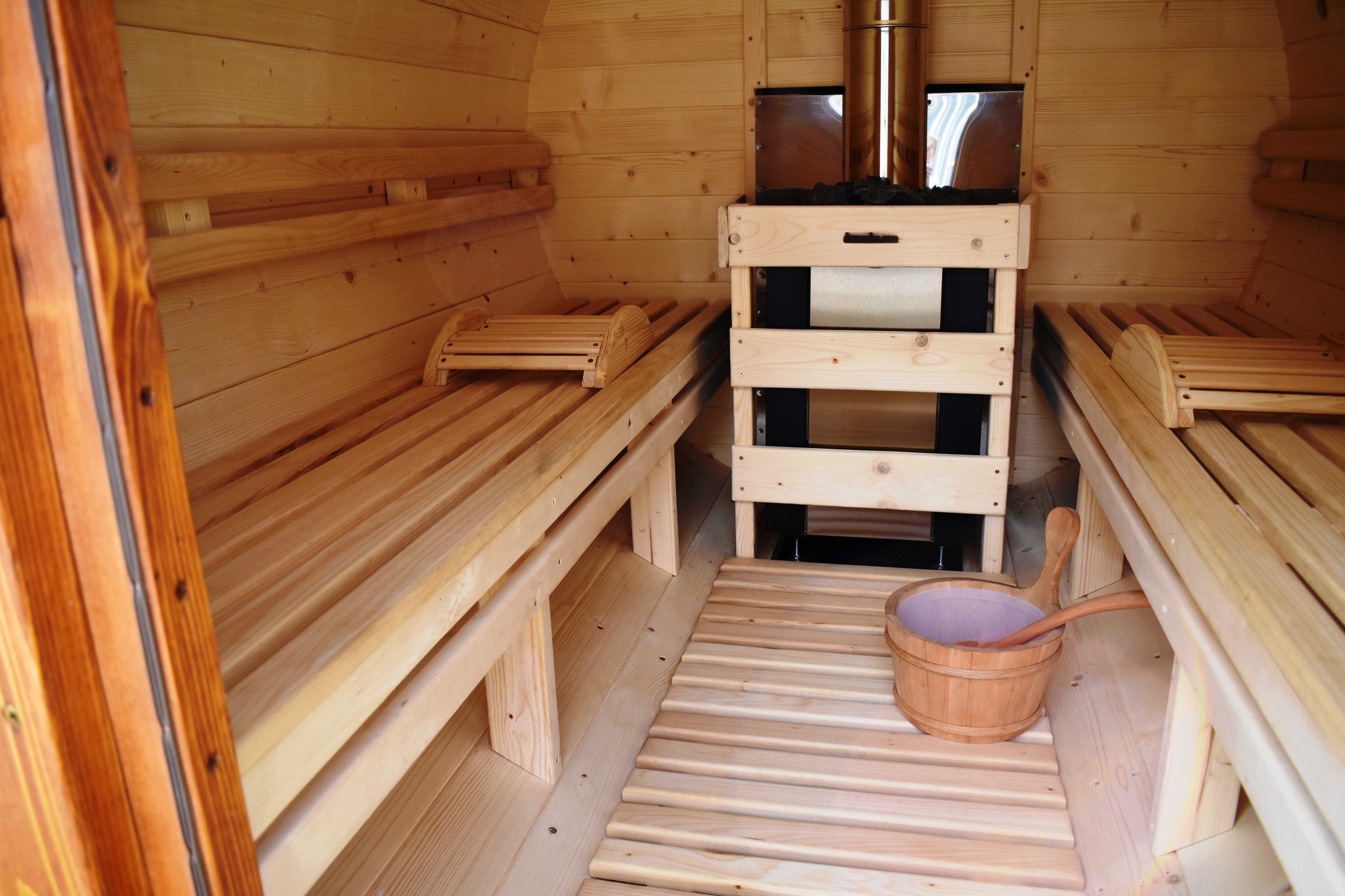 Mobilna Sauna 2,4m piec opalany drewnem RATY LEASING