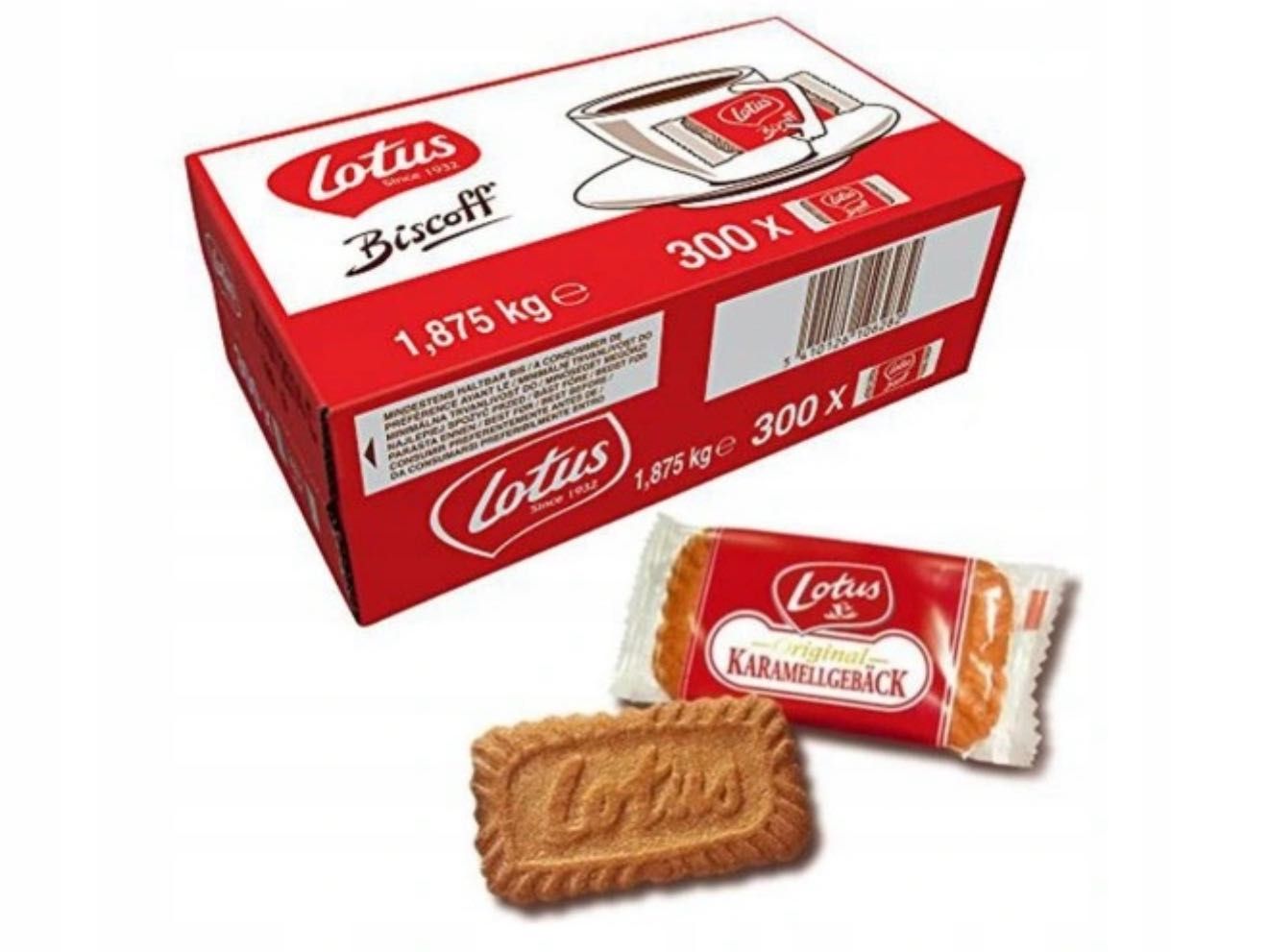 Hurt Ciastka Kruche Karmelizowane Lotus Biscoff  300 szt do kawy