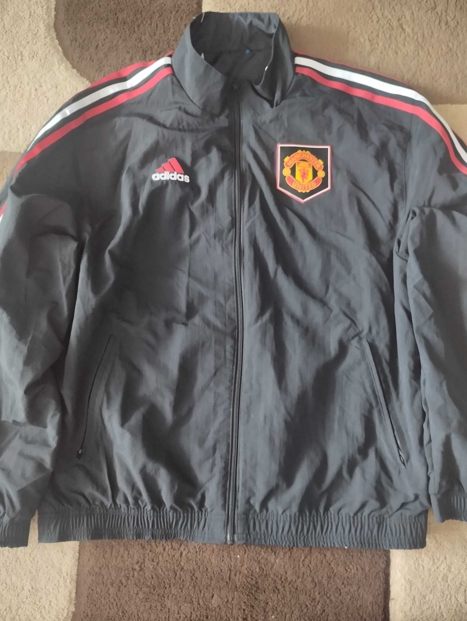 HIT Bluza ortalion Manchester United, Adidas, dwustronna