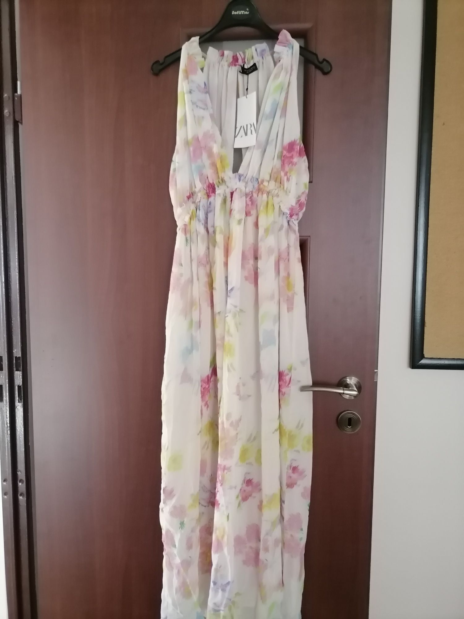 Długa sukienka na lato Zara w stylu boho S/M - nowa