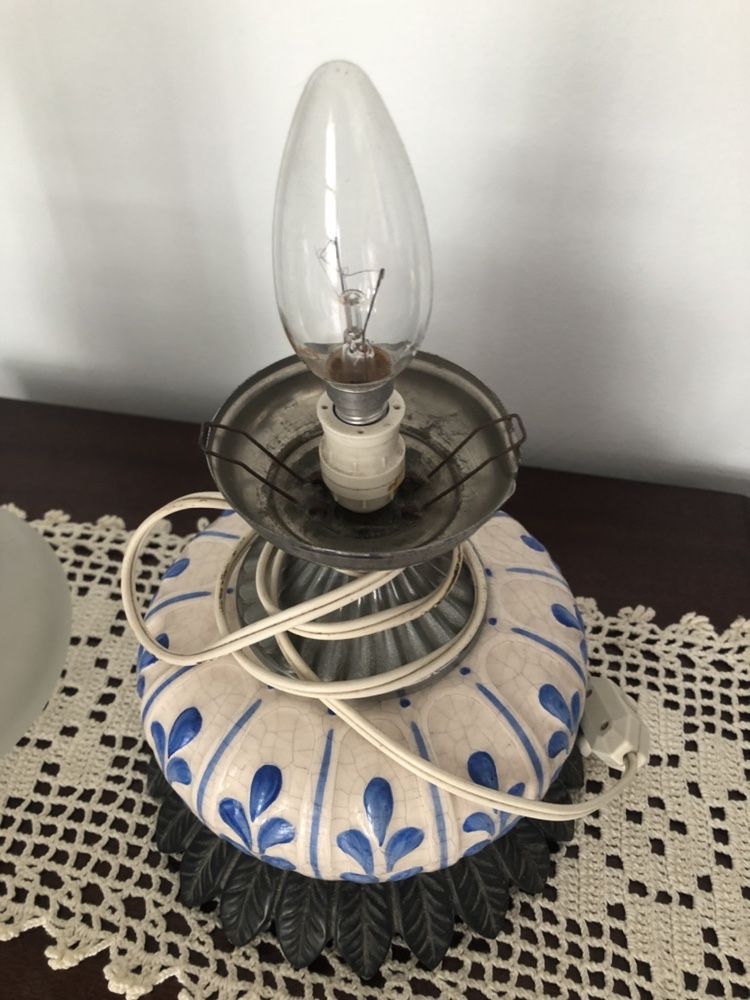 Candeeiro mesa cabeceira - Porcelana / vintage