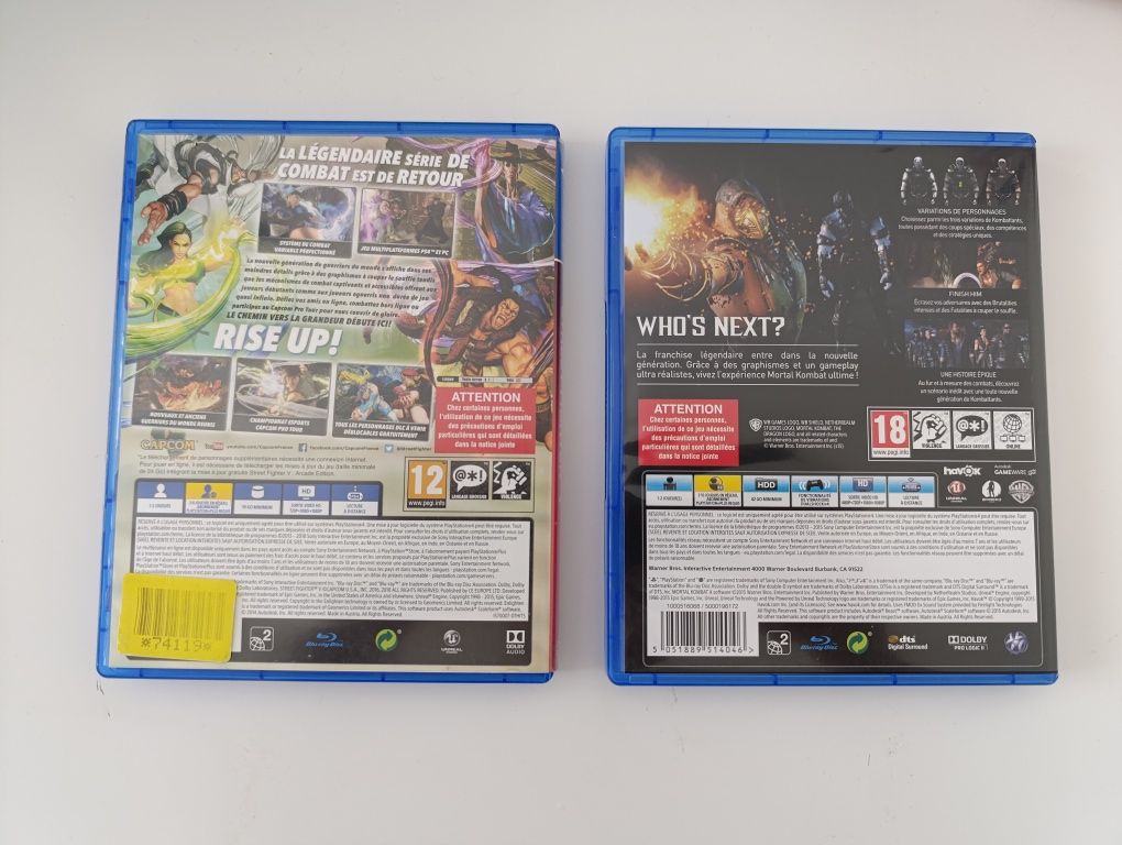 Pack Mortal Kombat X e Street Fighter V