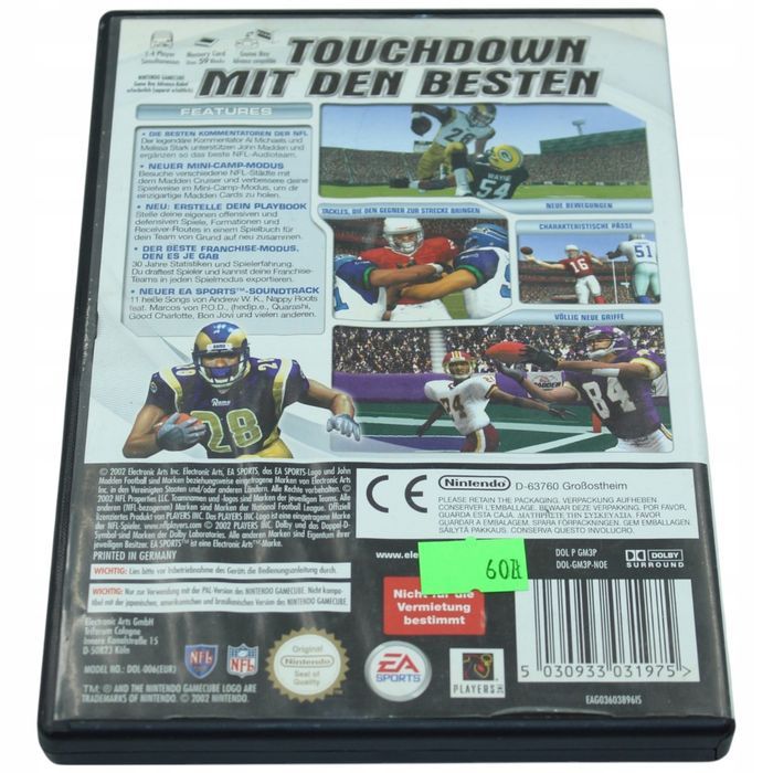 Madden 2003 Nintendo Gamecube