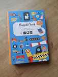 Janod Magneti'book. Magnetyczne puzzle. 68 elementów. Racers Pojzady
