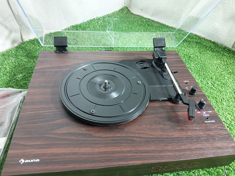 auna TT-Classic Chrono, gramofon, pokrywa ochronna, Bluetooth, głośnik