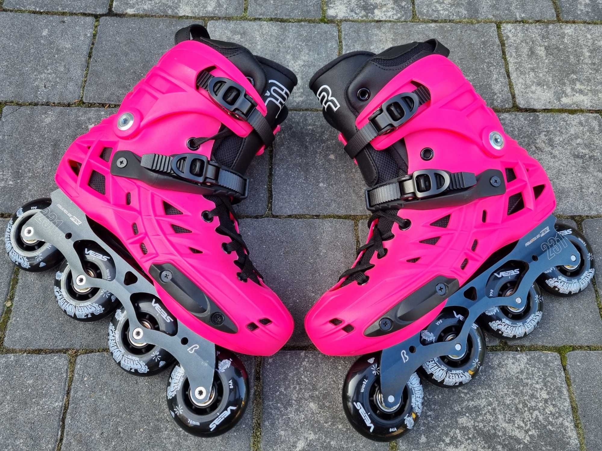 jak NOWE Powerslide Khaan 39 (25,5cm) CUSTOM seba FR Skates FR2 rolki