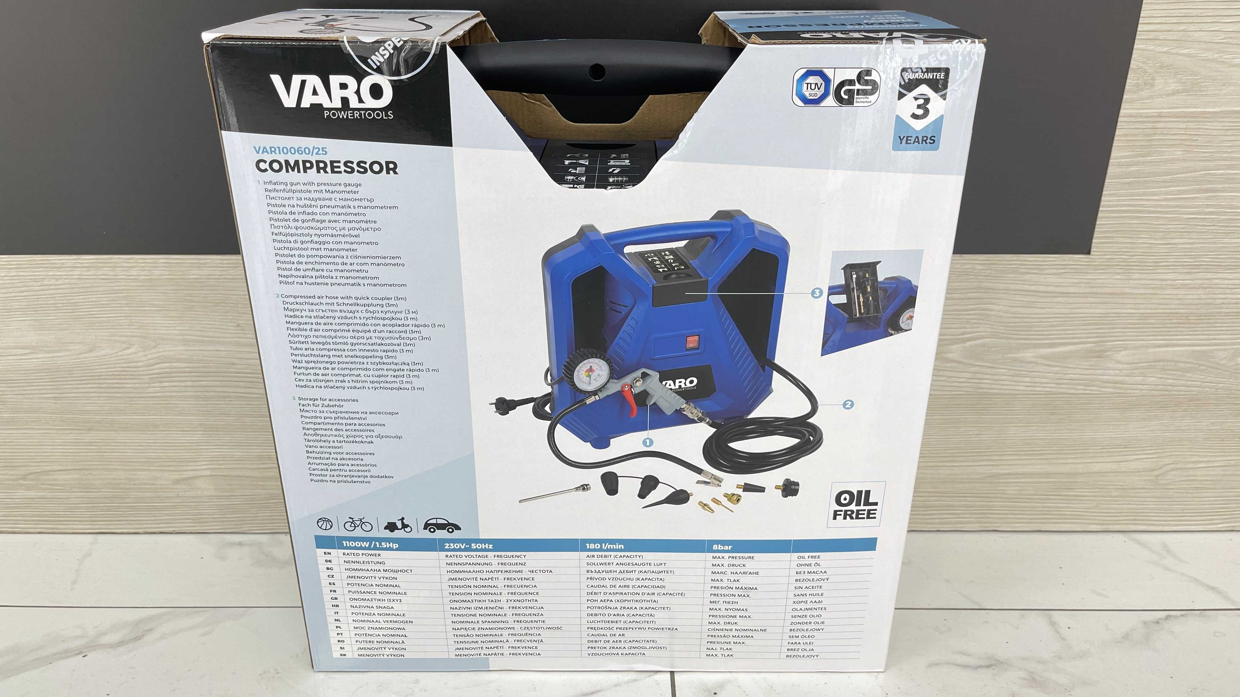 Kompresor bezolejowy VARO VAR 10060/25