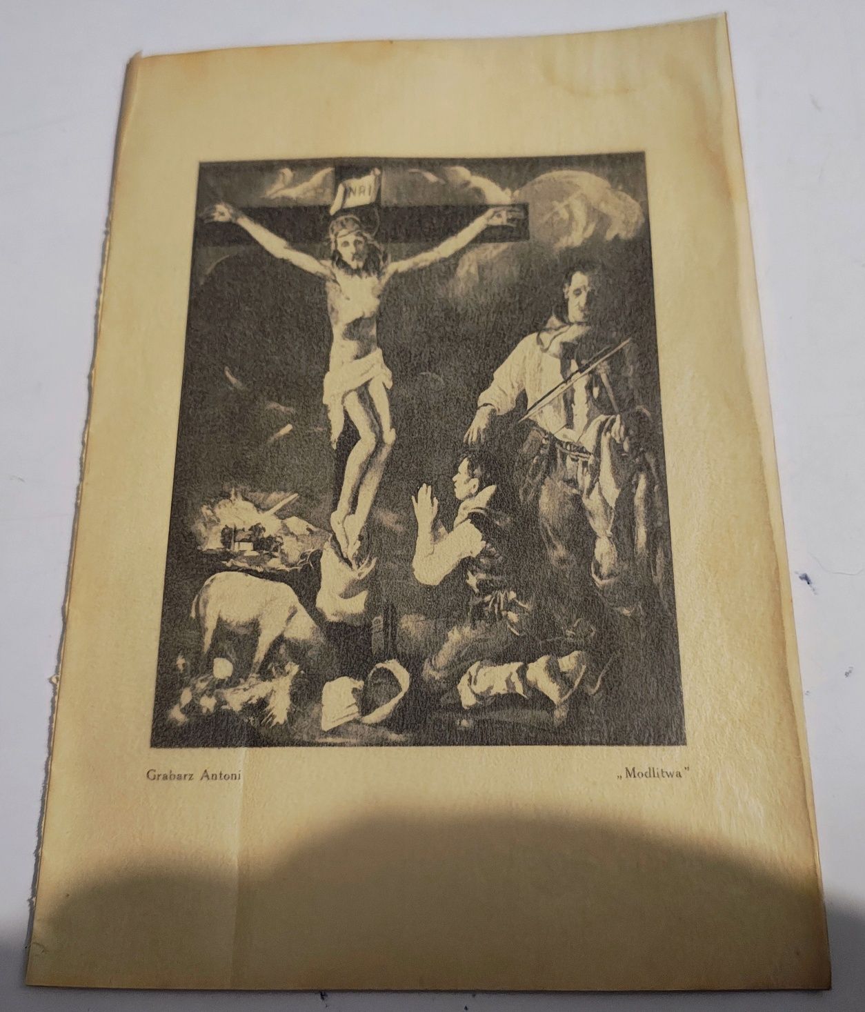 Stary Obraz 1934r Wlastimil Hofman grafika/druk z katalogu sztuki reli