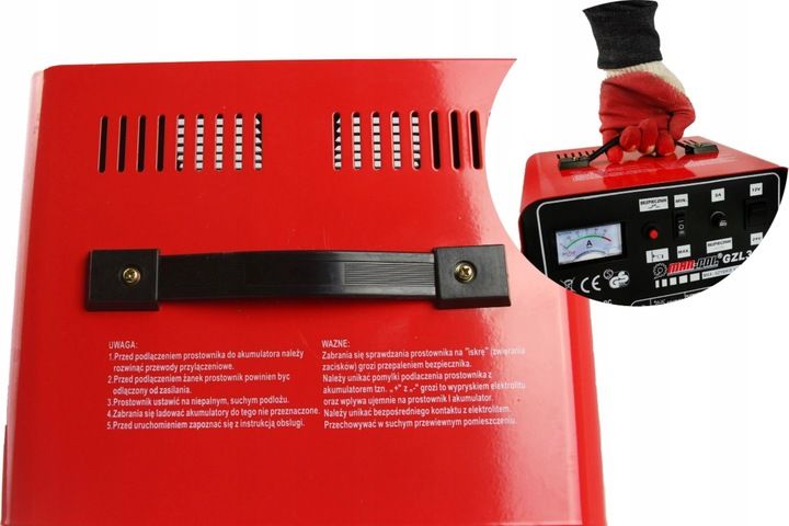 Prostownik Samochodowy Akumulatorowy z FUNKCJA SZYBKIEGO ŁADOWANIA