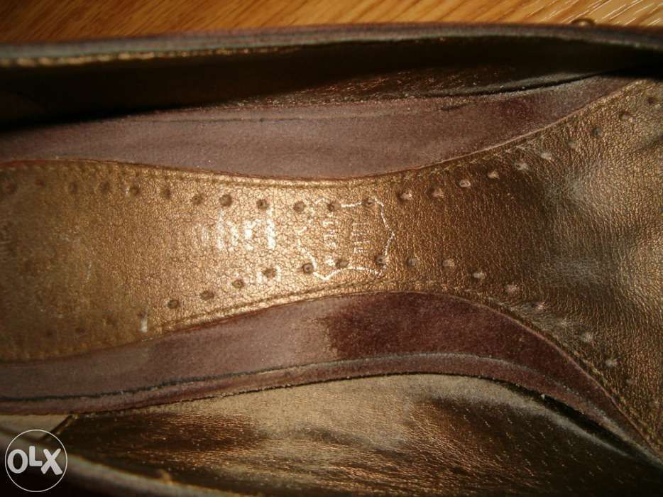 Sapatos castanhos "stilettos" nobuck - 36