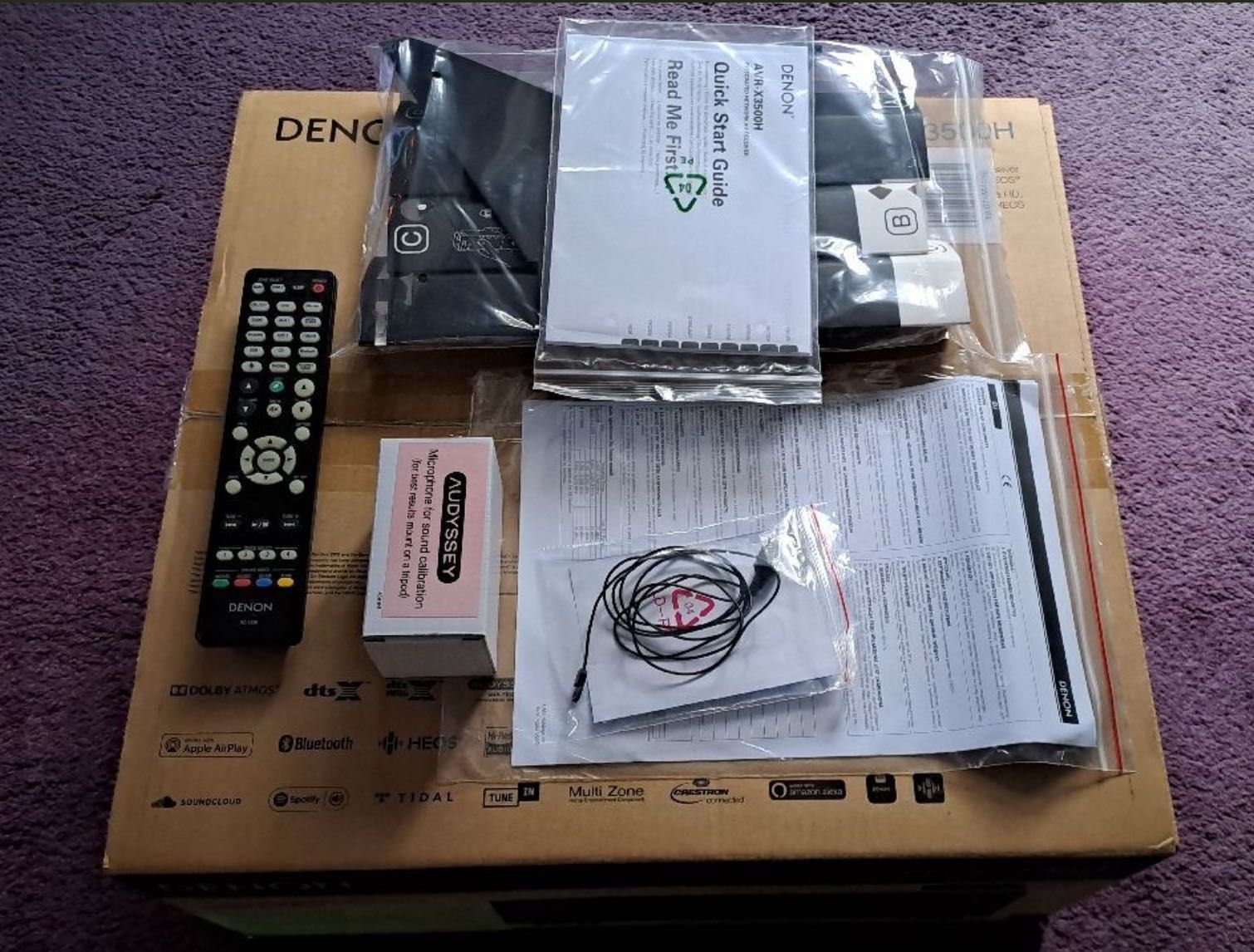 Amplituner kina domowego DENON AVR-X3500H pełen komplet, stan bdb