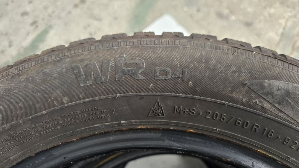 P18 4 x 205/60r16 Nokian WR D4 92H opony zimowe używane