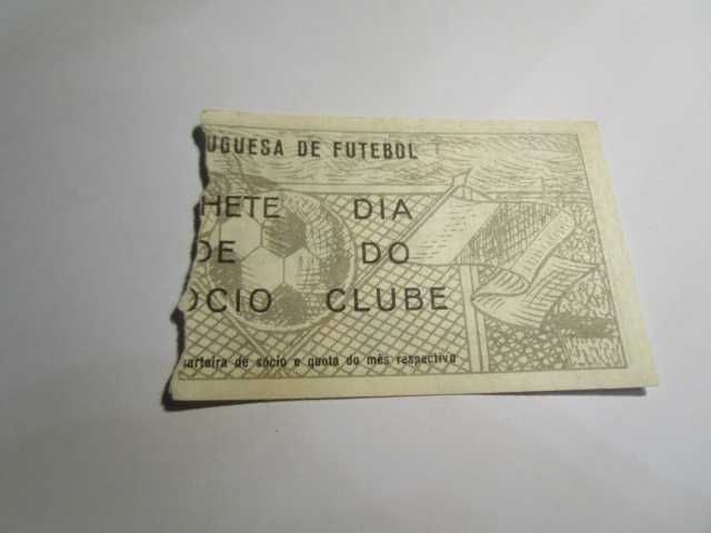 bilhete futebol benfica vs Boavista 1975