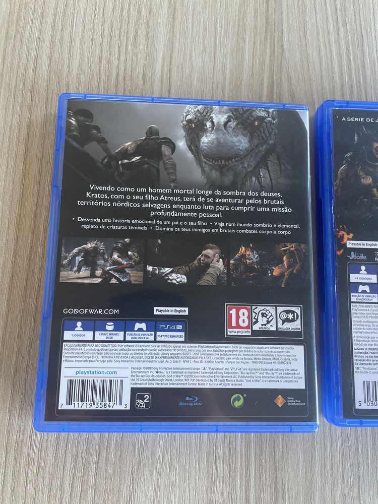 Jogos PS4 - God of War, Black Ops 4, Red Dead Redemption