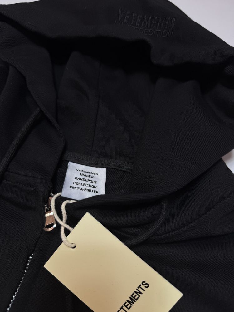 Зіп Худі Vetements Hello My Name Is S M Zip up кофта