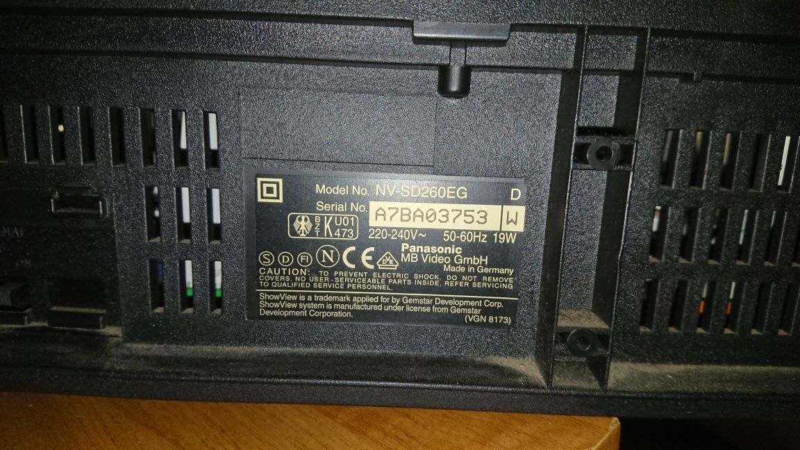 Відеомагнітофон VHS Panasonic nv-sd260eg made in Germany
