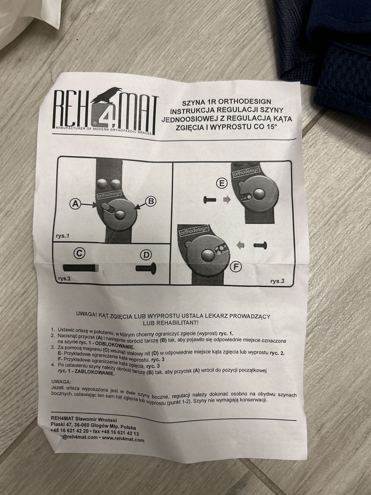 NOWA Orteza kończyny dolnej Reh4mat AM-OSK-O/1R-01 rozmiar M