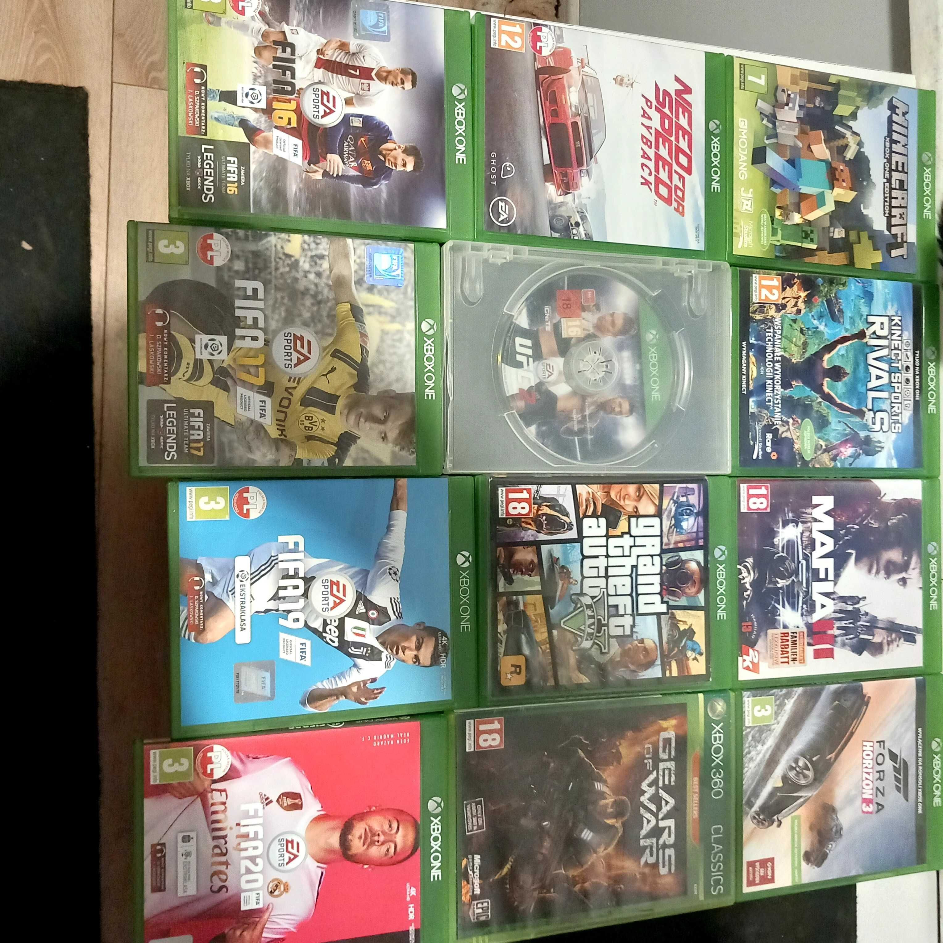 Xbox One 1TB + Kinect + 12 gier + pad + komplet kabli