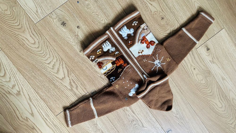 Sweter peruwianski Peru bezowy 86/92