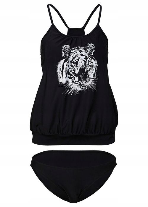 B.P.C czarne tankini z nadrukiem 42.