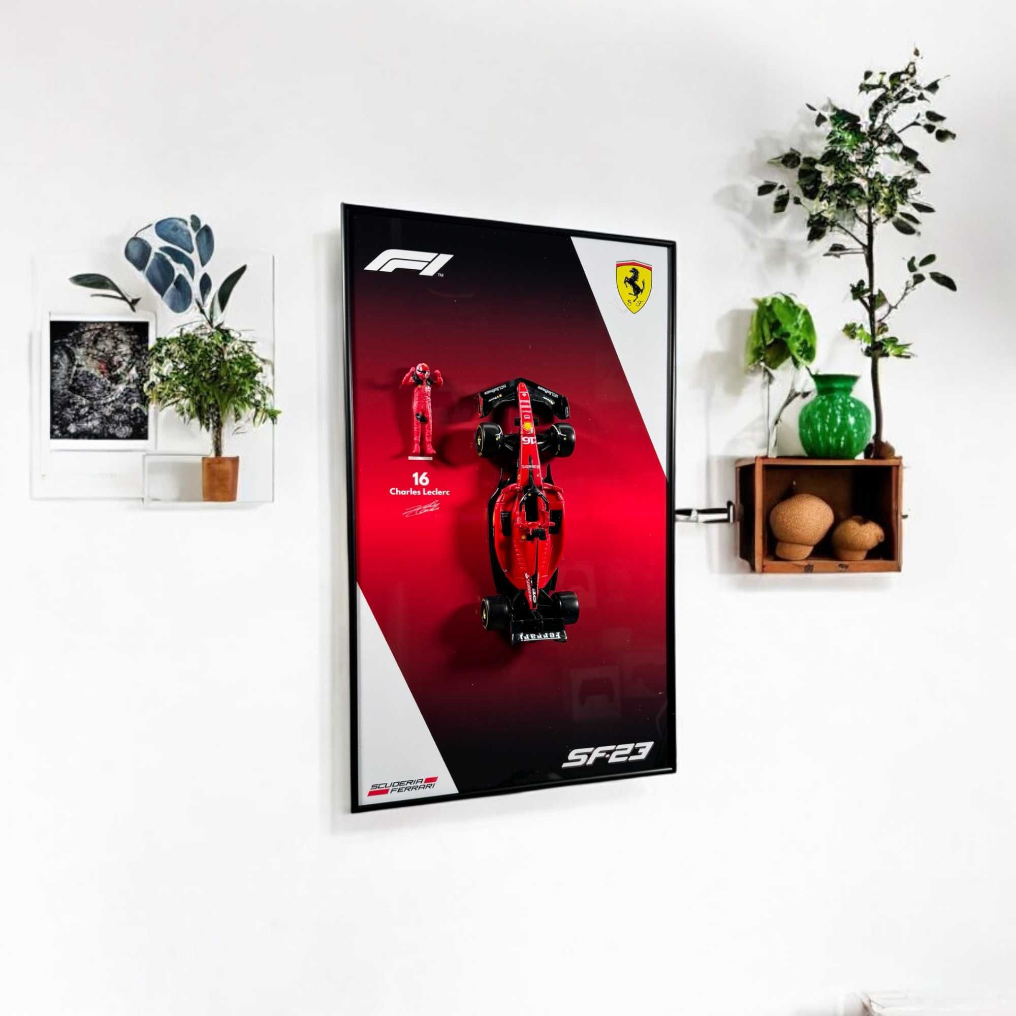Bburago 50x30 F1 Ferrari SF-23 1/24 #16 Charles Leclerc / Градієнт