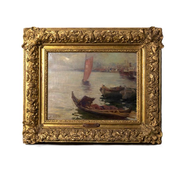Pintura Marinha Barcos de João Reis, Escola Portuguesa