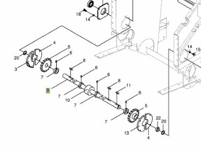 Oś Krone Wałek napędowy L=1407mm, Prasa Fortima Combi Vario Pack 1500